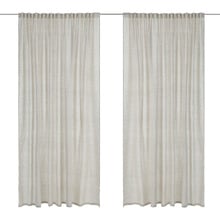Flax Light Filtering Multi Header Single Panel Curtain